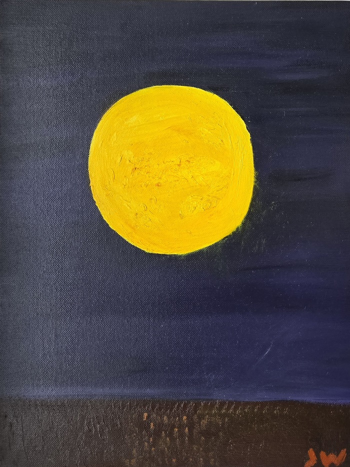 JW Goossen's Moon 1 painting from his Random Paintings Series...