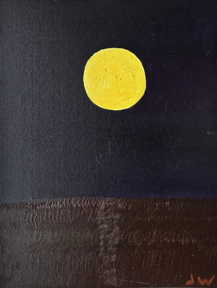 JW Goossen's Moon 2 painting from his Random Paintings Series...