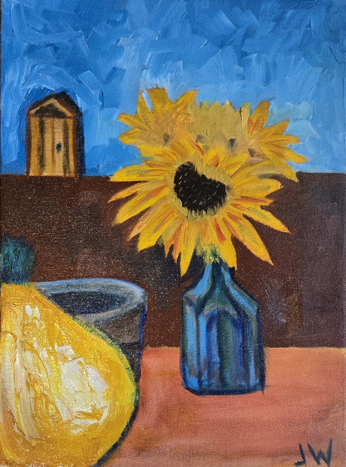 JW Goossen's Sunflower and Gin painting from his Older Paintings Series...